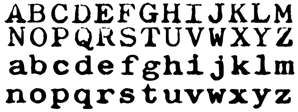 zai Adler 7 Typewriter 1925 font specimens