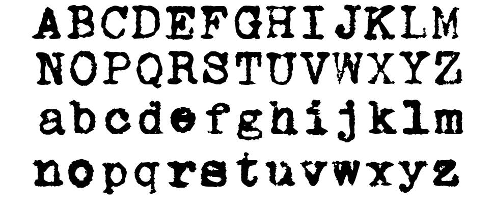 zai AEG Mignon Typewriter 1924 フォント 標本