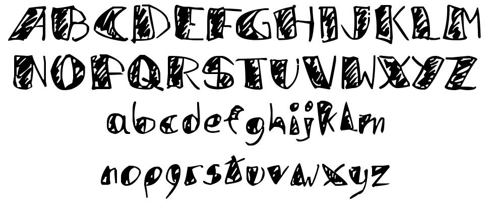 zai Dune Felt-tip Pen font specimens