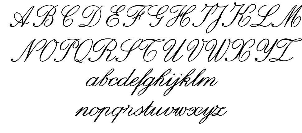 zai Italic Hand Calligraphy fuente Especímenes