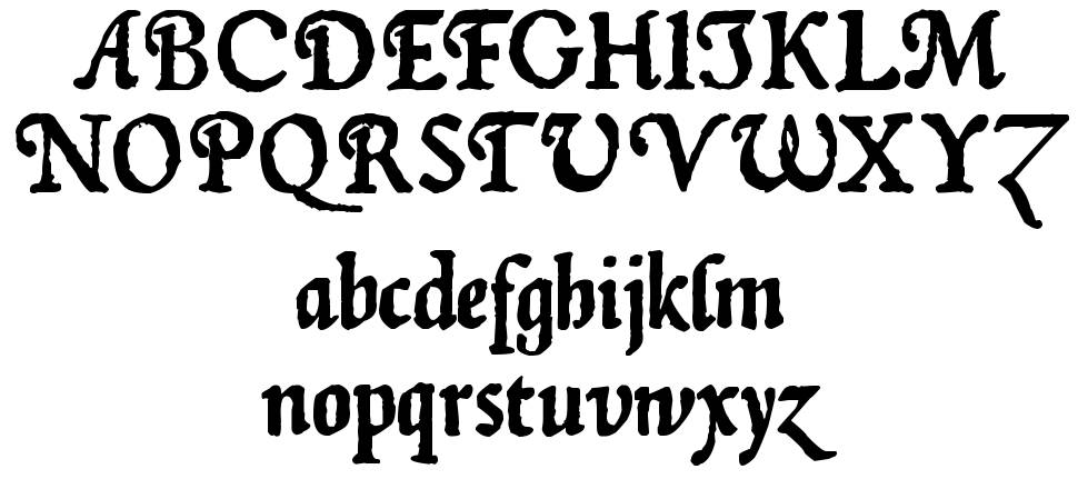 zai Januszowski Character 1594 fonte Espécimes