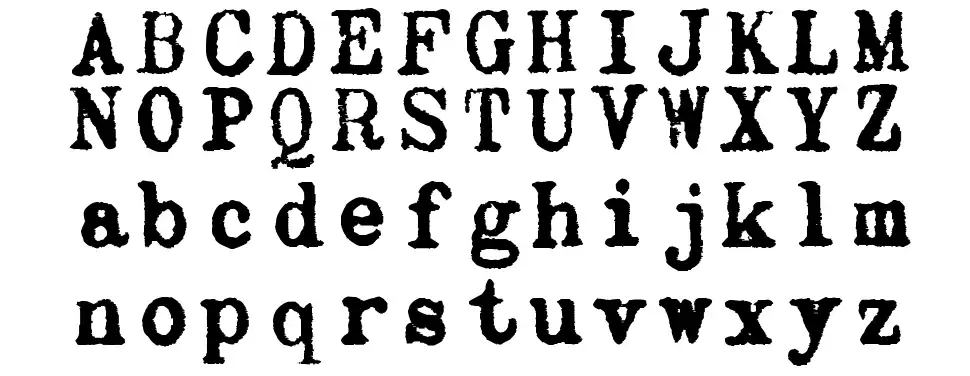 zai Olivetti Lettera 22 Typewriter písmo