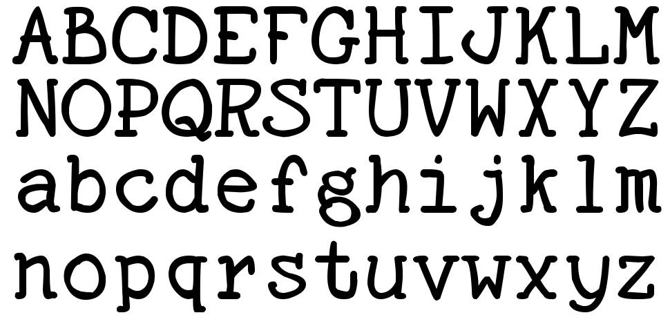 zai Pencil Typewriter font Örnekler