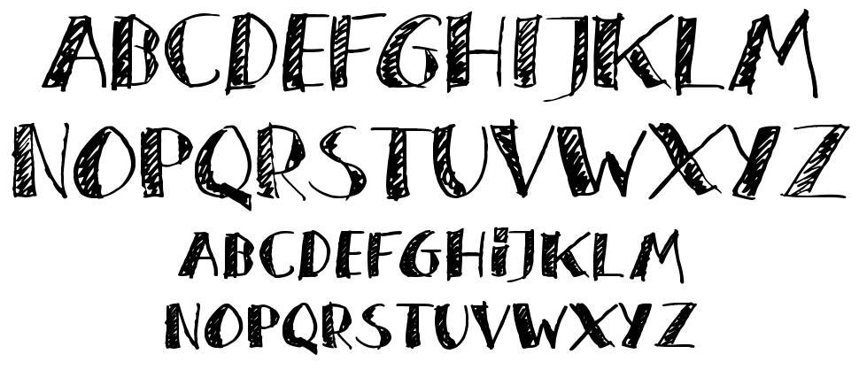 zai Seagull Felt-tip Pen font specimens