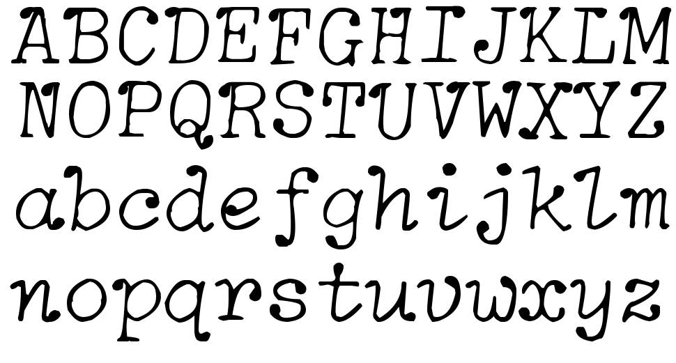 zai Soft Italic Typewriter font Örnekler