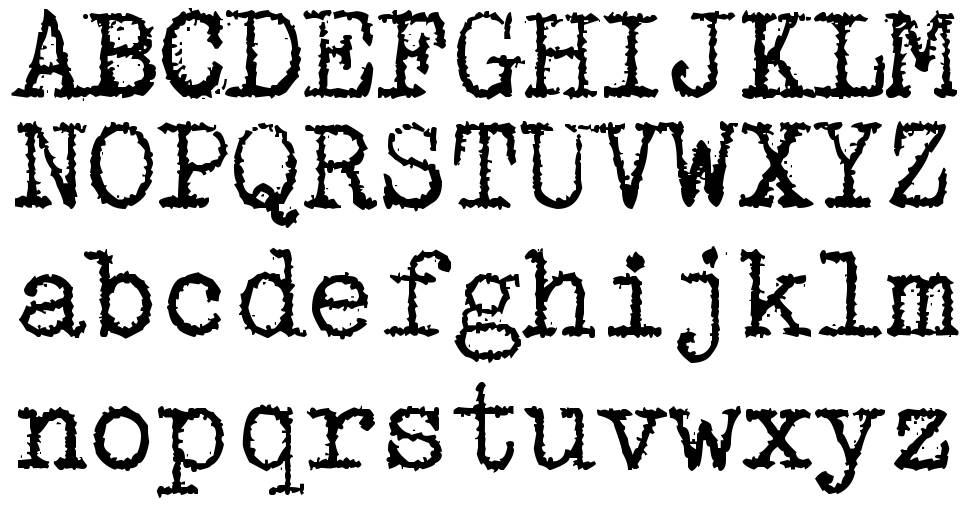 zai Triumph Typewriter font specimens