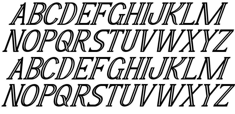 Zaklady font specimens