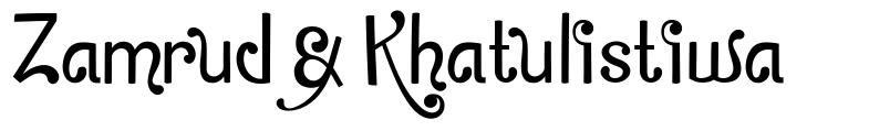 Zamrud & Khatulistiwa шрифт