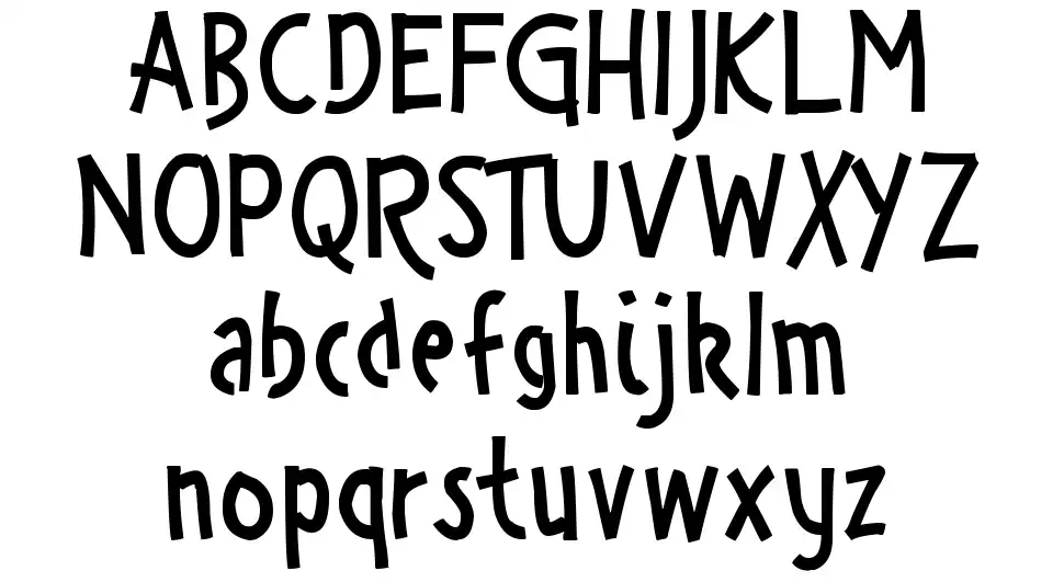 Zany Races font specimens