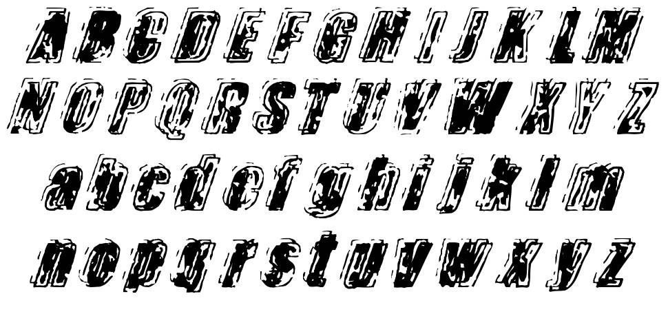 Zapped font specimens