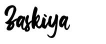 Zaskiya 字形