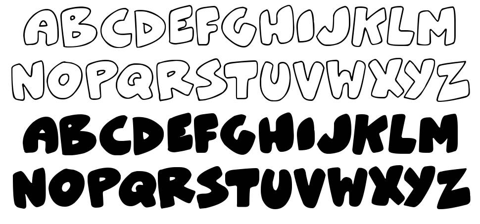 Zebra Blobs font Örnekler