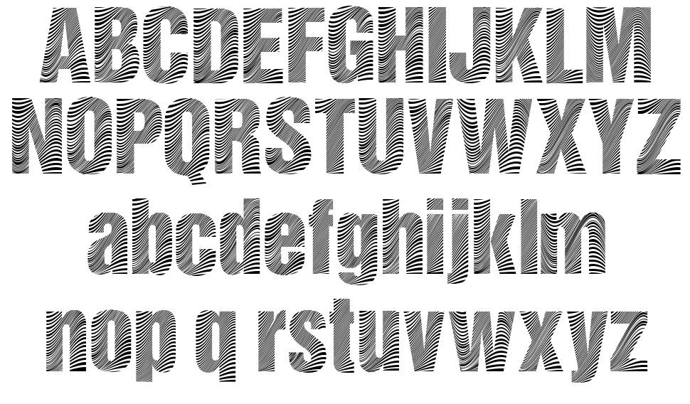 Zebretica font specimens