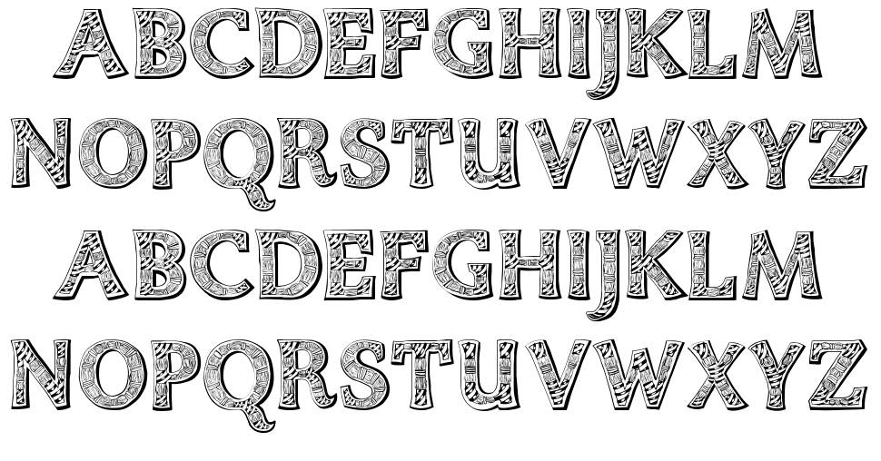 Zentyp font specimens