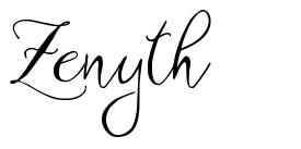 Zenyth 字形