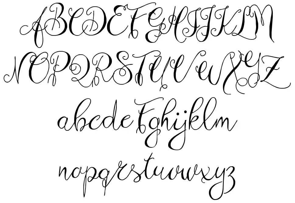 Zenyth font Örnekler