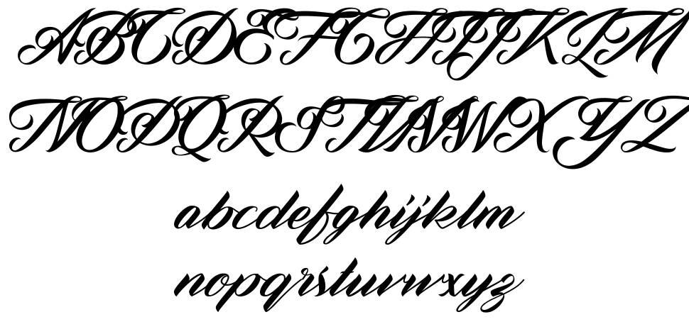 Zephan 字形 标本