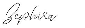 Zephira font