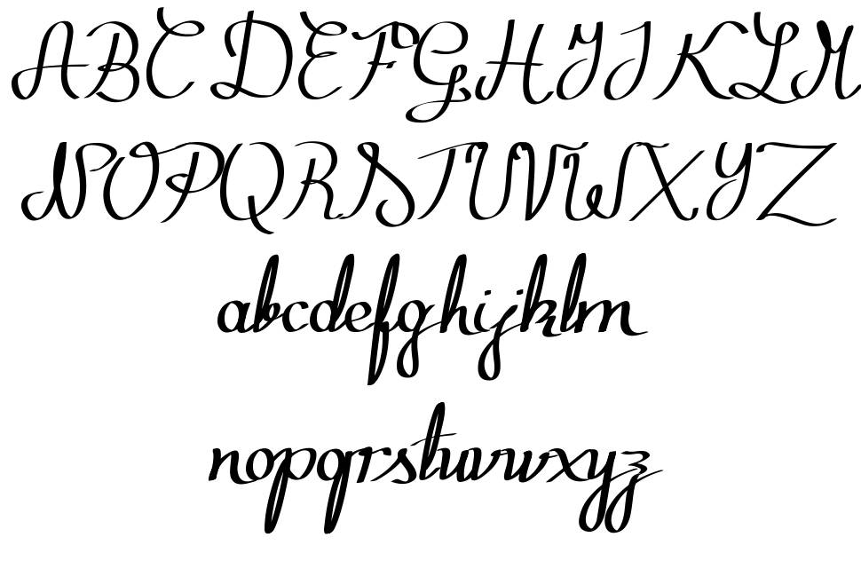Zephiroth font Örnekler