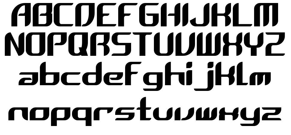Zero G font specimens