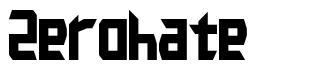 Zerohate шрифт