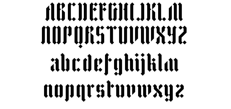 Zfraktur Eye/fs schriftart vorschau