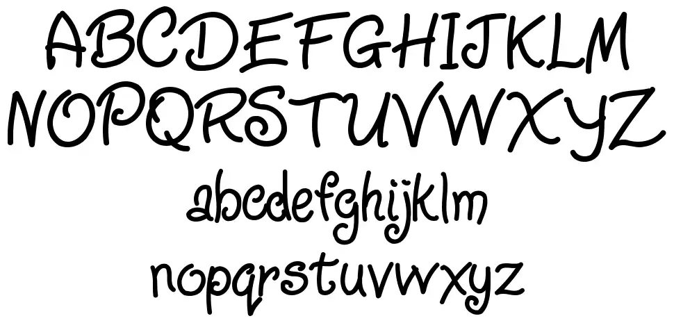 Ziggy Zoe font Örnekler