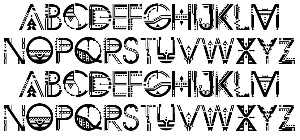 Zilap Geometrik font specimens