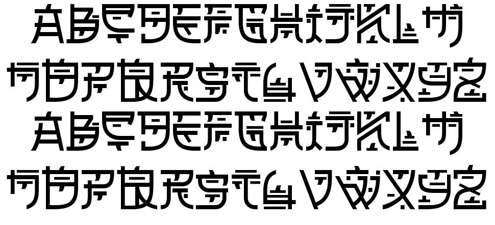 Zilap Oriental font specimens