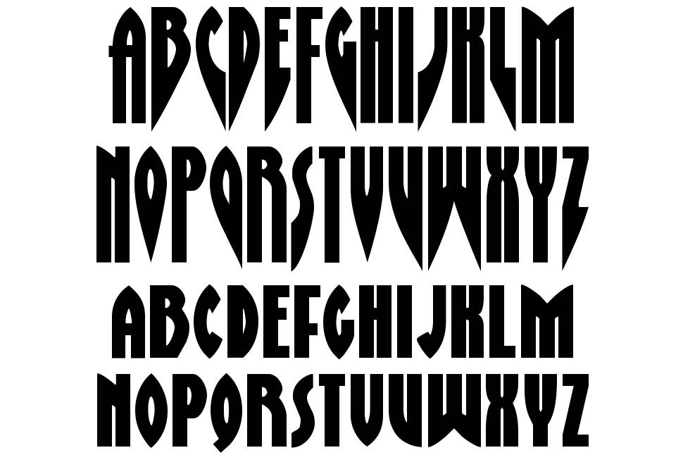Zirconian font Örnekler