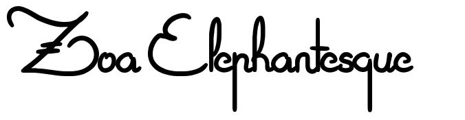 Zoa Elephantesque шрифт