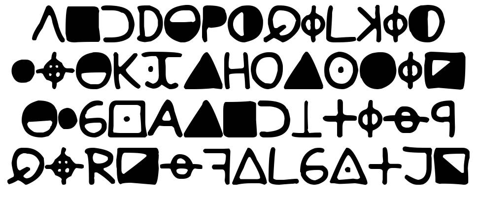 Zodiac Killer Code font specimens