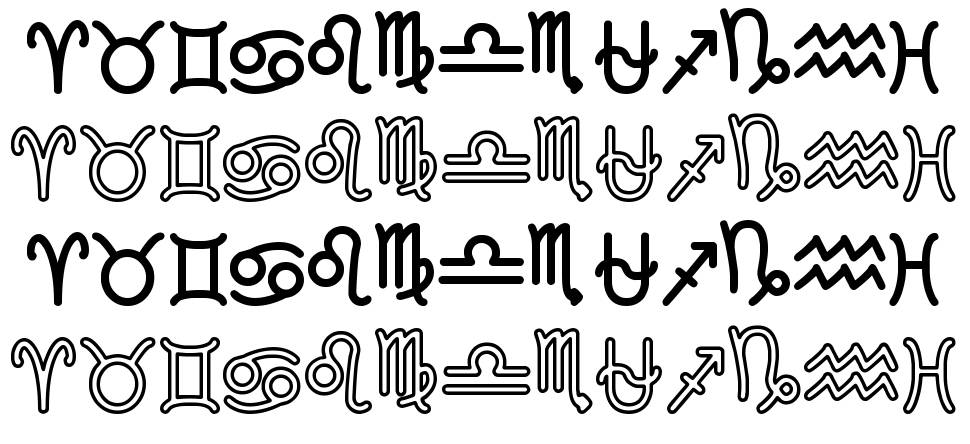 Zodiac St font