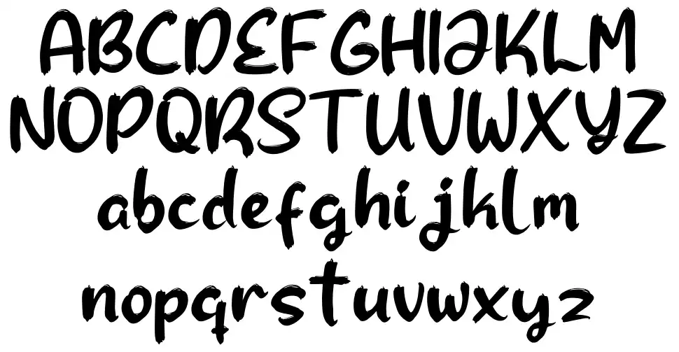 Zoey Elizabeth font Örnekler