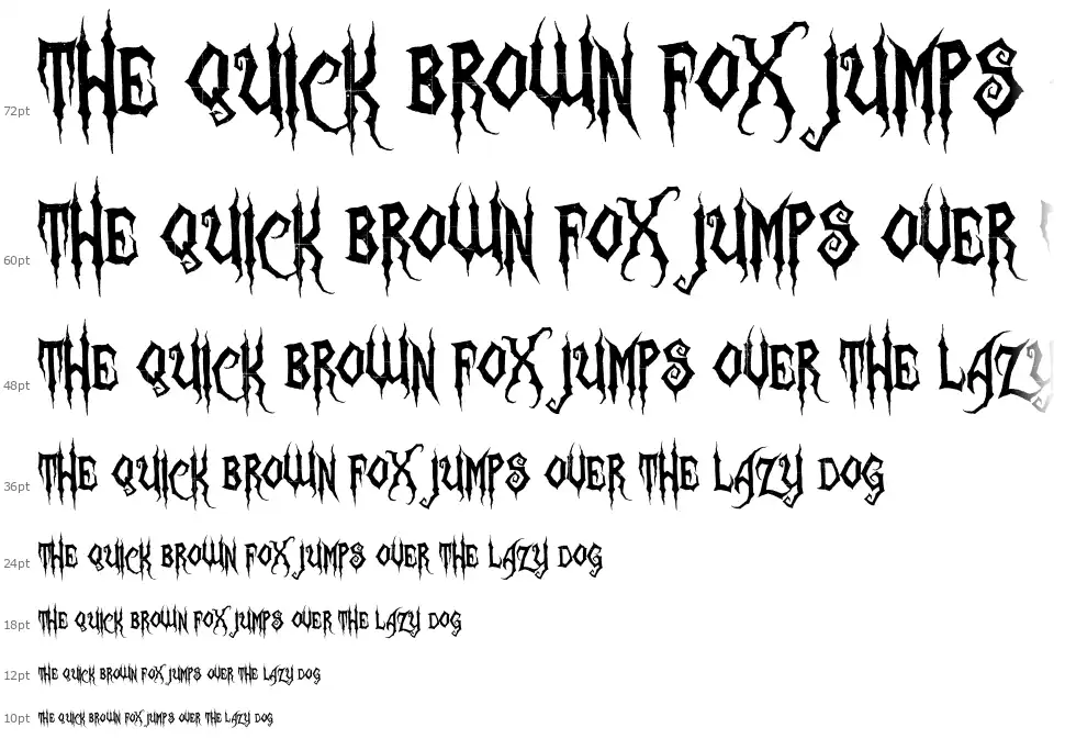 Zombie Holocaustfont waterfall