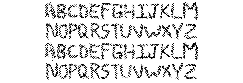 Zombie Stitchfont specimens