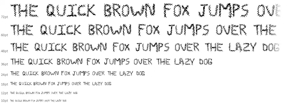 Zombie Stitchfont waterfall