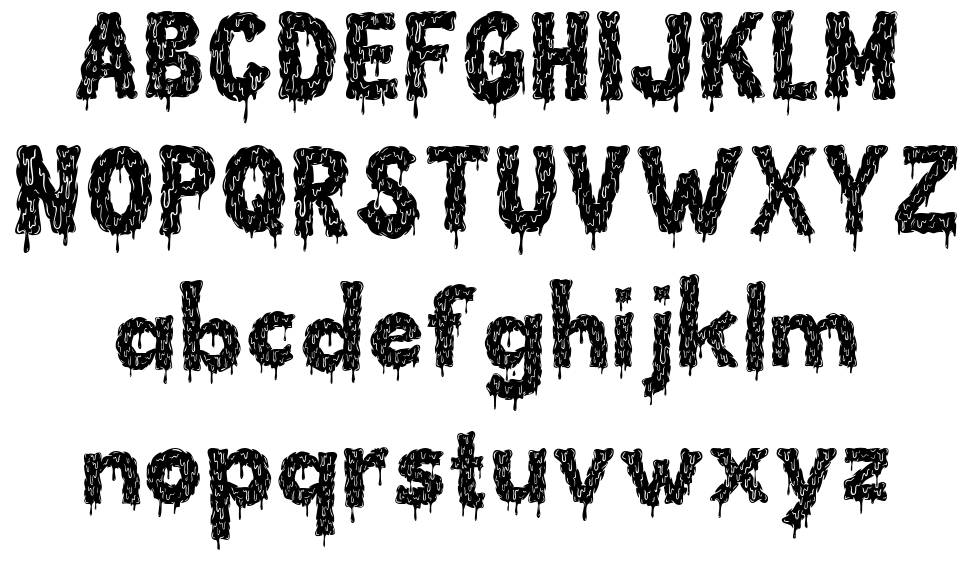 Zombik font Örnekler