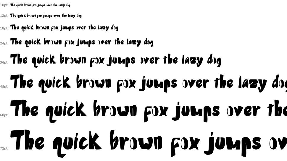 Zone Brown font Waterfall