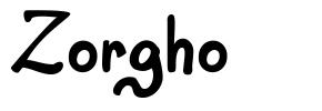 Zorgho шрифт
