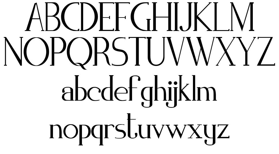 Zorus Serif 字形 标本