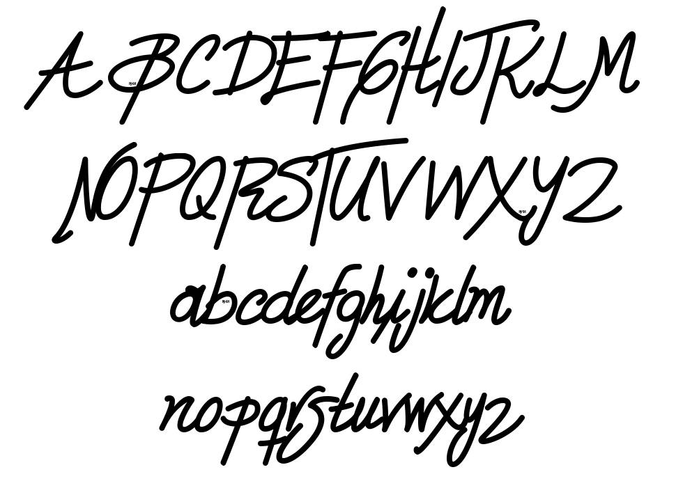 Zule Script font specimens