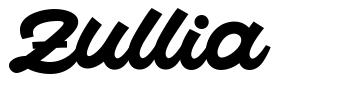 Zullia шрифт