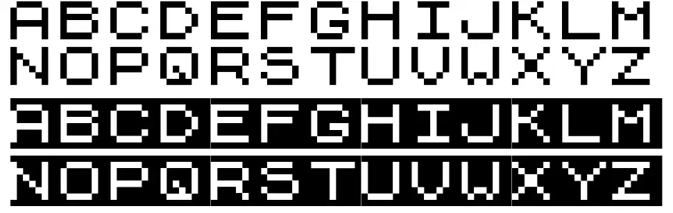 ZX81+Spectrum schriftart vorschau