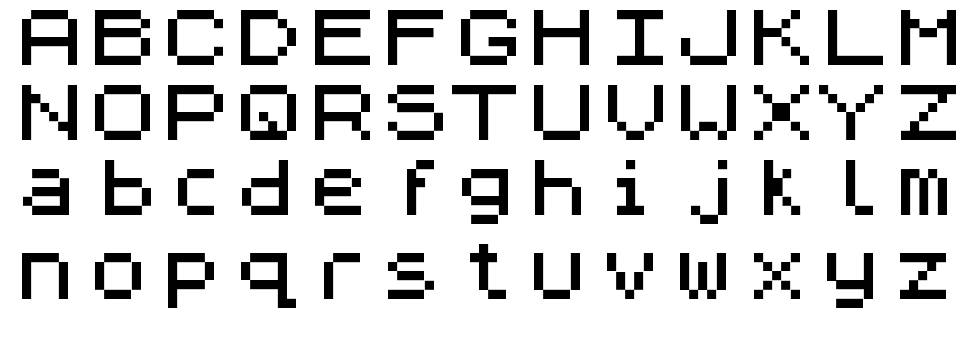 ZX Spectrum шрифт Спецификация