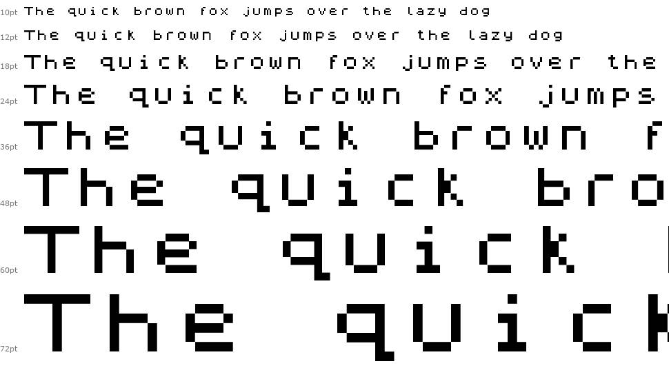 ZX Spectrum schriftart Wasserfall