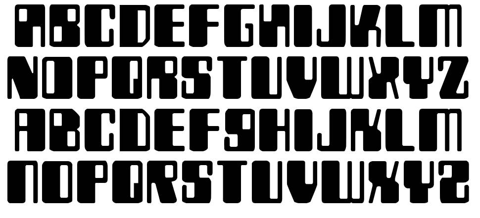 Zyborgs font specimens