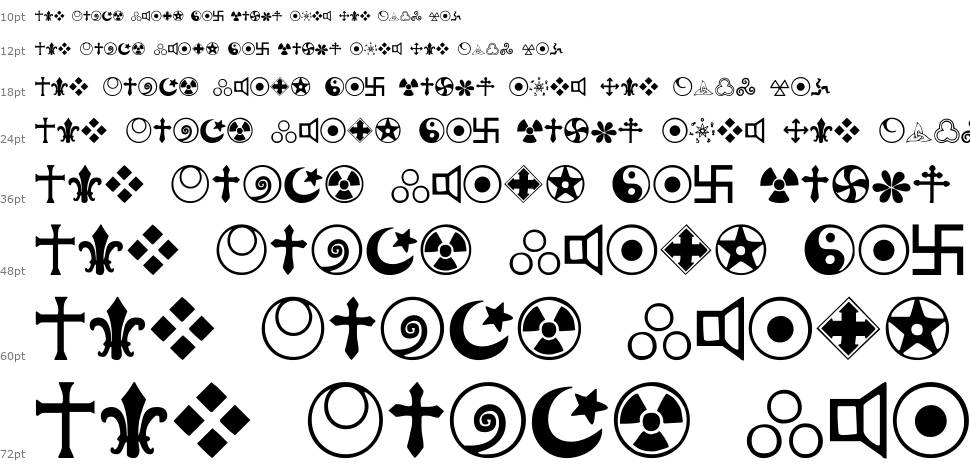 Zymbols font Şelale